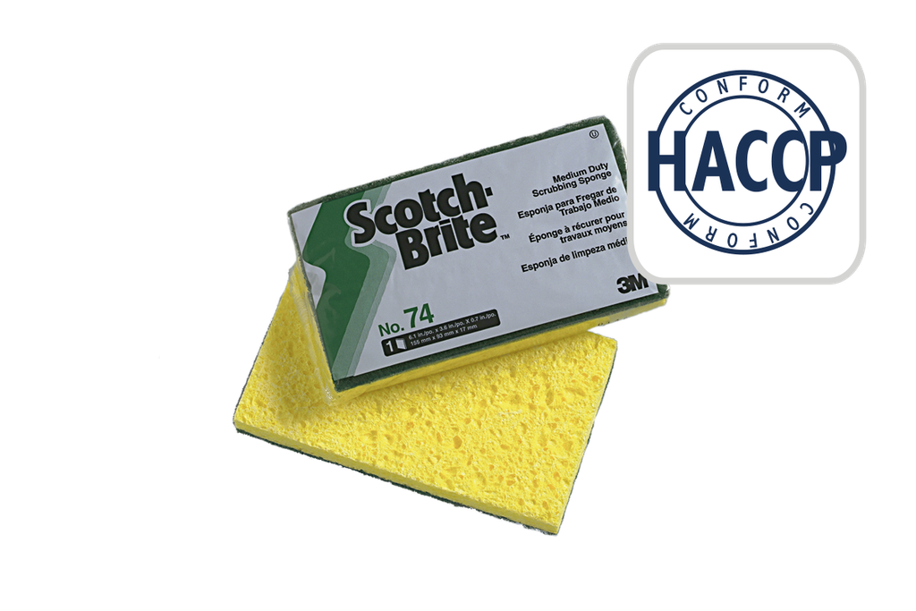 Scotch-Brite éponge n°74 jaune/vert 91x150x18mm 20pcs