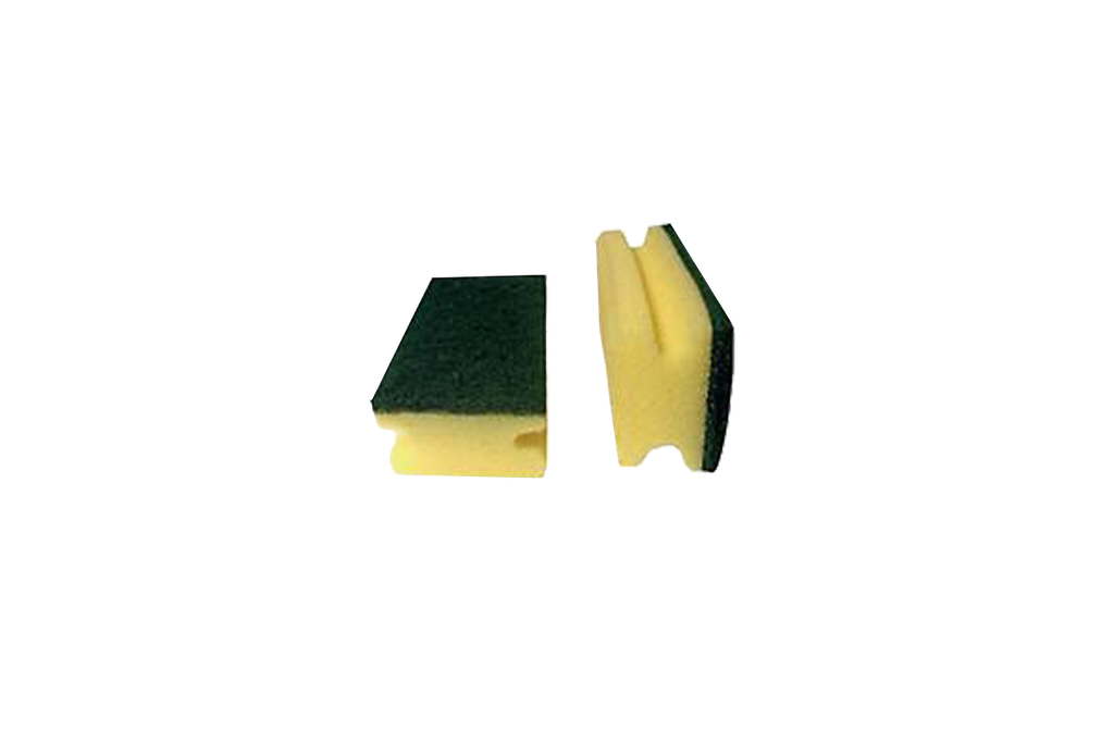 Budget spons handgreep geel/groen 13x7cm 10st