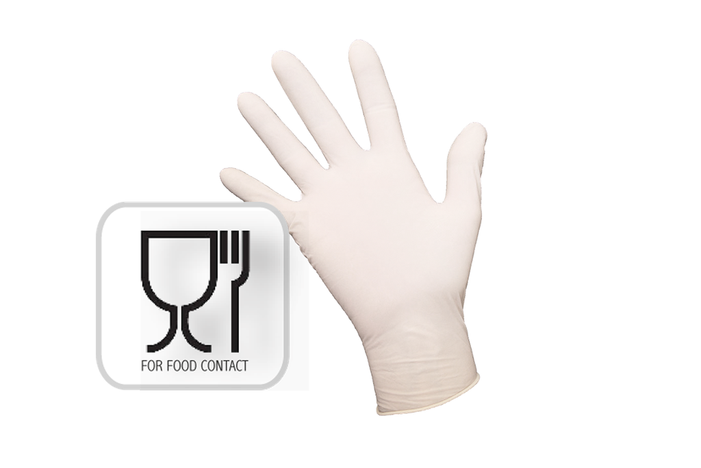 Gants latex blanc poudré 100pcs medium