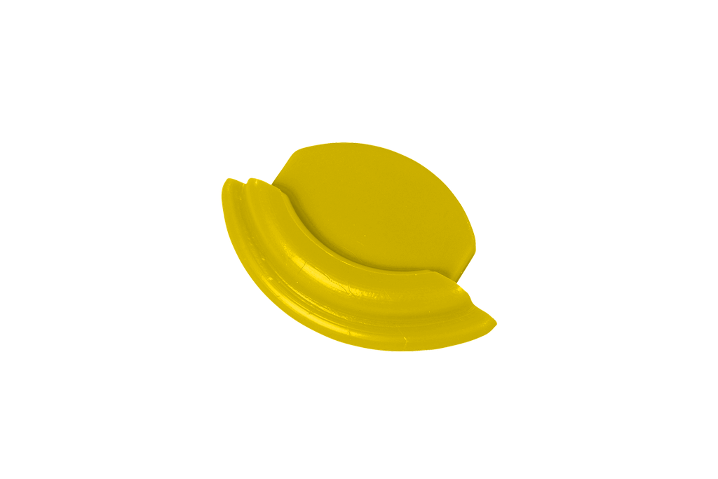 KMRAILEINDDOP-GEEL EMBOUT jaune rail alu