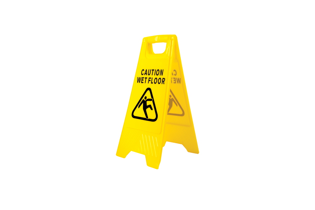 KM 801190 Caution Wet Floor yellow sign