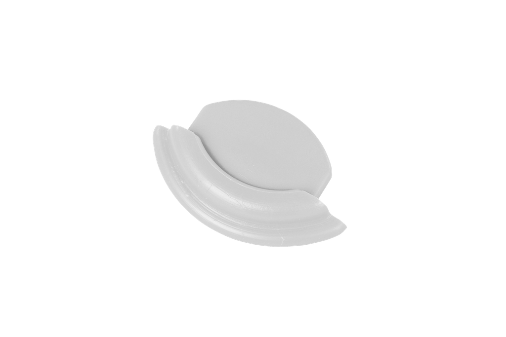 KMRAILEINDDOP-WIT EMBOUT blanc rail alu