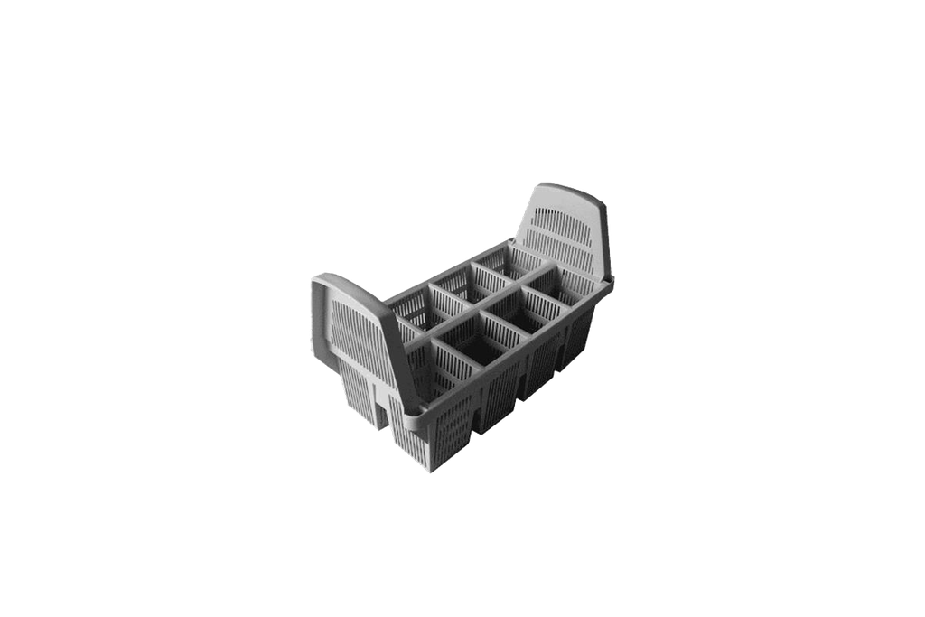 HOBART Bestekrek kunststof 460x230mm met handvat en 8 vakken CB8