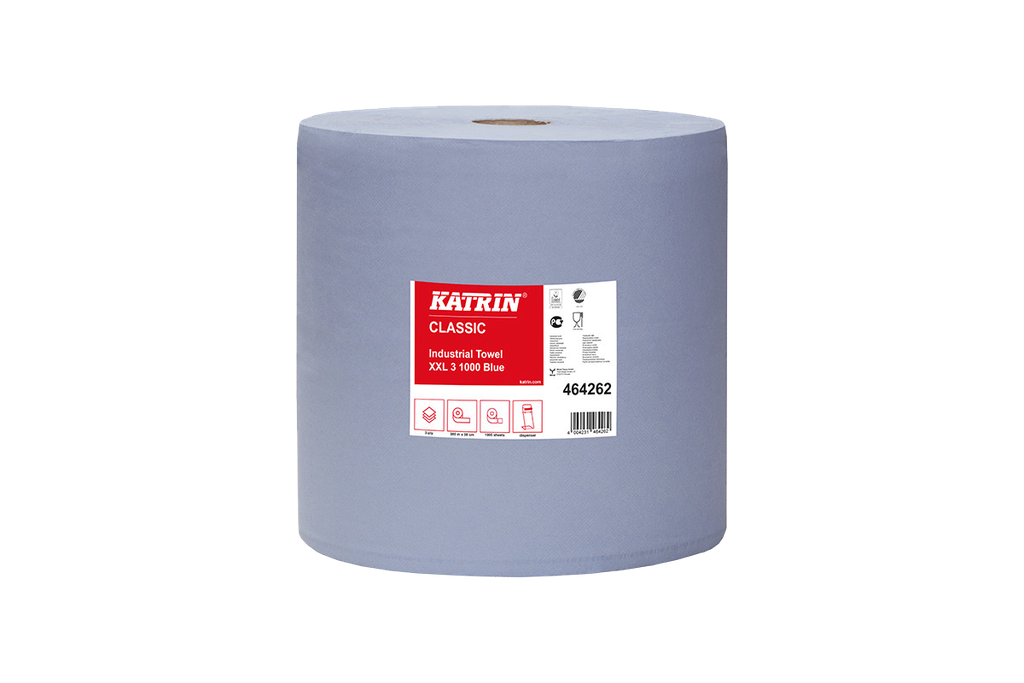 Katrin 464262 - Poetsrol blauw XXL3, 3-laags, (1 rol)