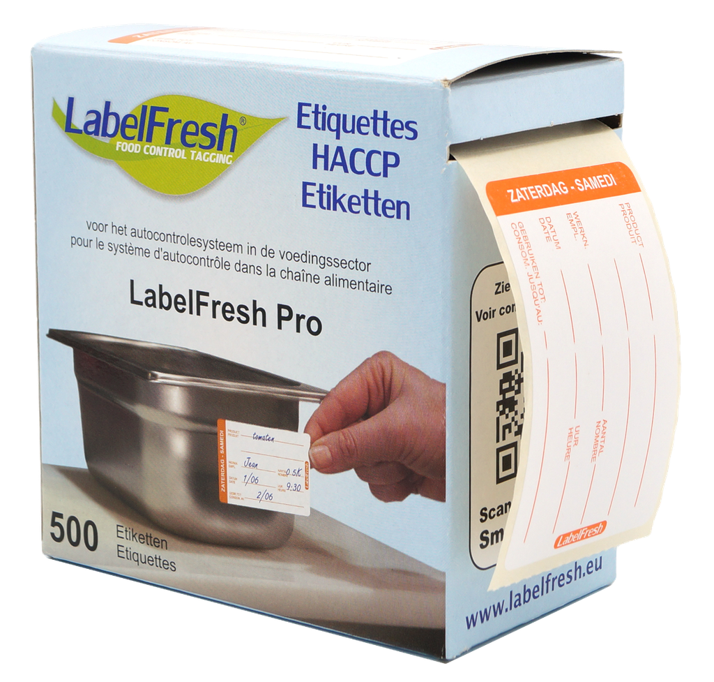 LabelFresh etiquettes samedi Pro 500 pièces 70x45mm