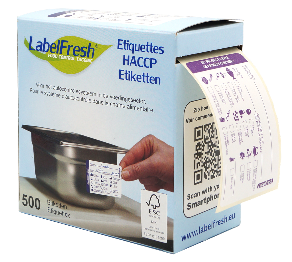 LabelFresh etiketten neutraal Pro 500 stuks 70x45mm