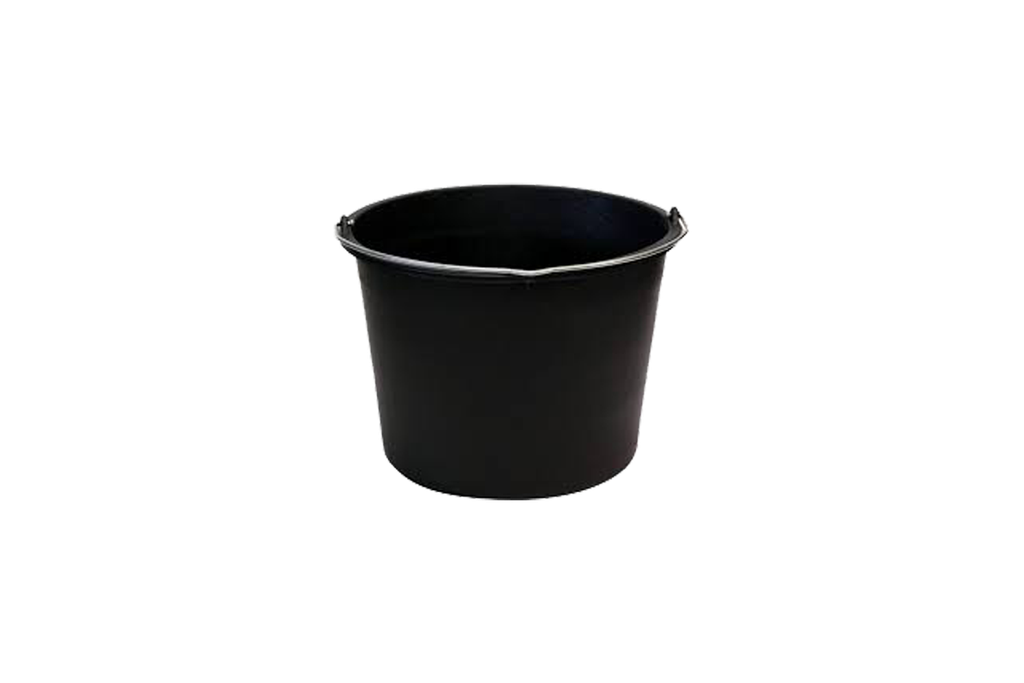 Bouw emmer zwart 12L