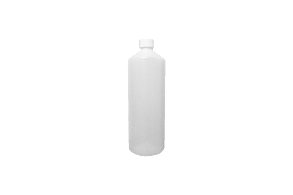 Fles HDPE 250ml neutraal + witte dop
