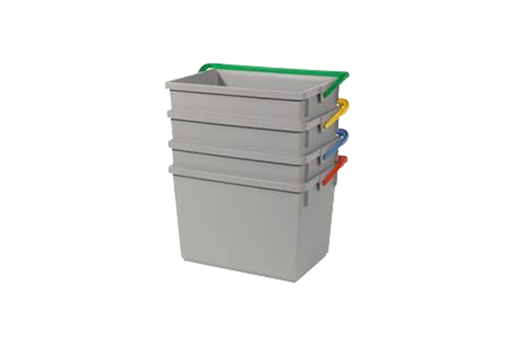 Numatic Seau gris avec manche vert 5 L pour NPT1415