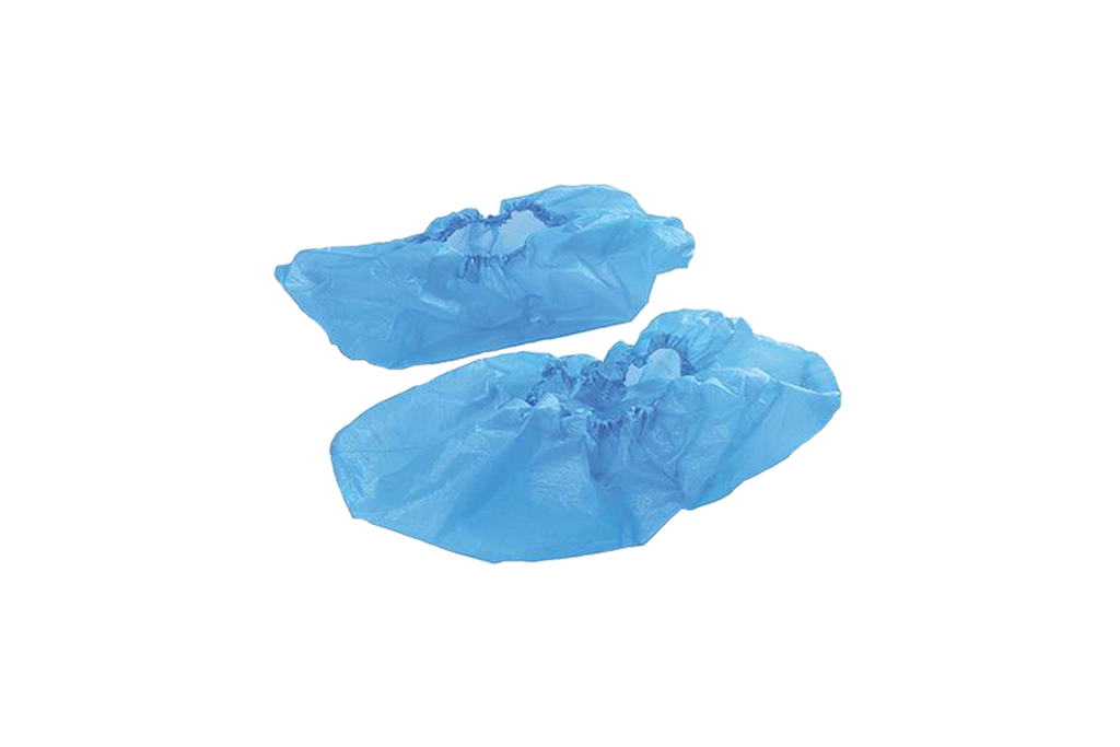 Schoenovertrek blauw, 150x410mm, 40micron 100st