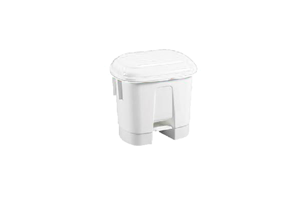 PB-1300 Afvalbak met pedaal en wit deksel 30l