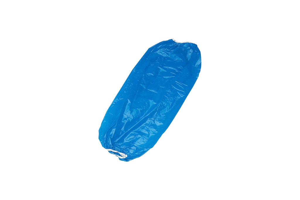 Manchettes, bleu, en PE 200x400x0.020mm, 100pcs