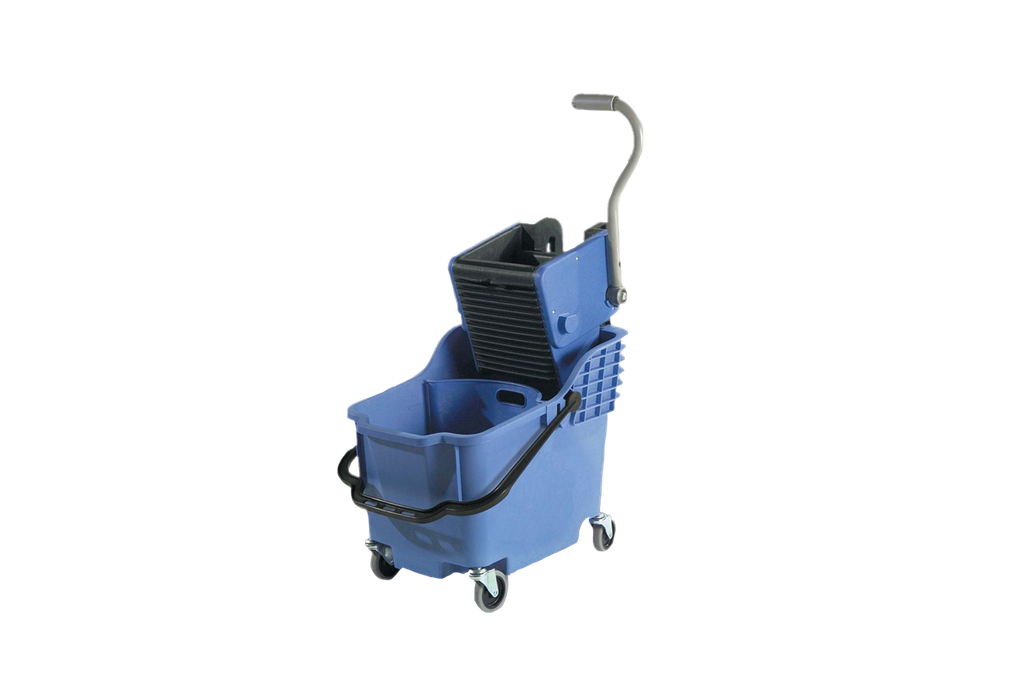 HB1812B Rolemmer ReFlo zwart met blauwe hendel Hiback