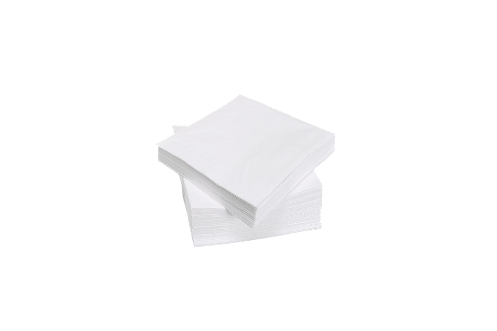 Servetten 25600 33x33cm 2L 1/4 wit 2000st