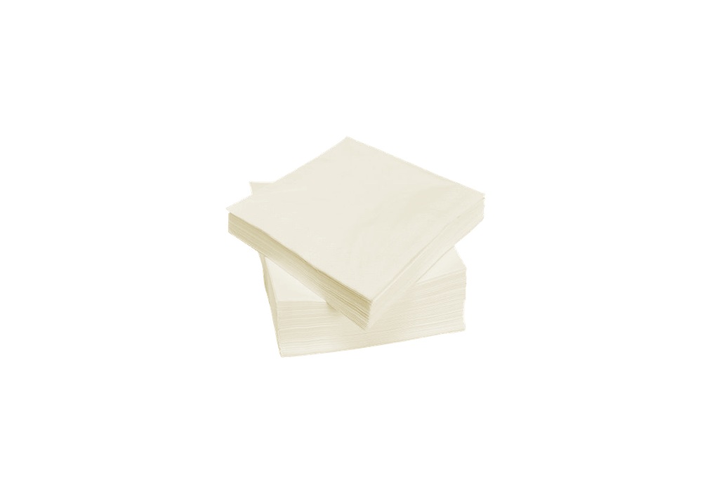 Serviettes G093 40x40cm 2c 1/4 créme 2000pcs