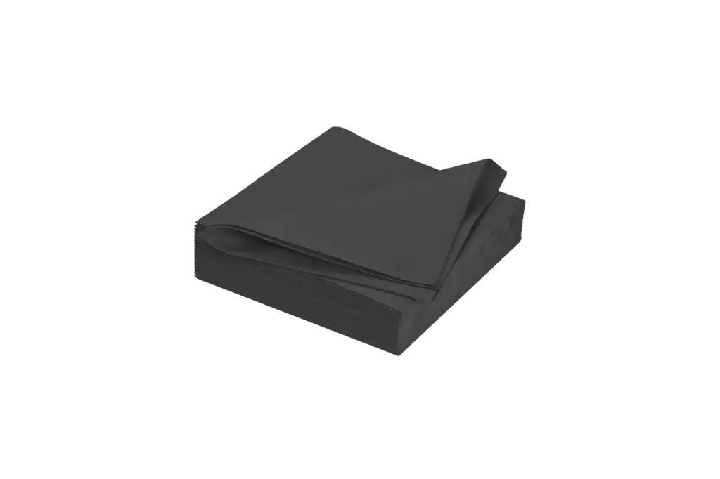 Servetten G060 40x40cm 3L 1/4 zwart 1500st