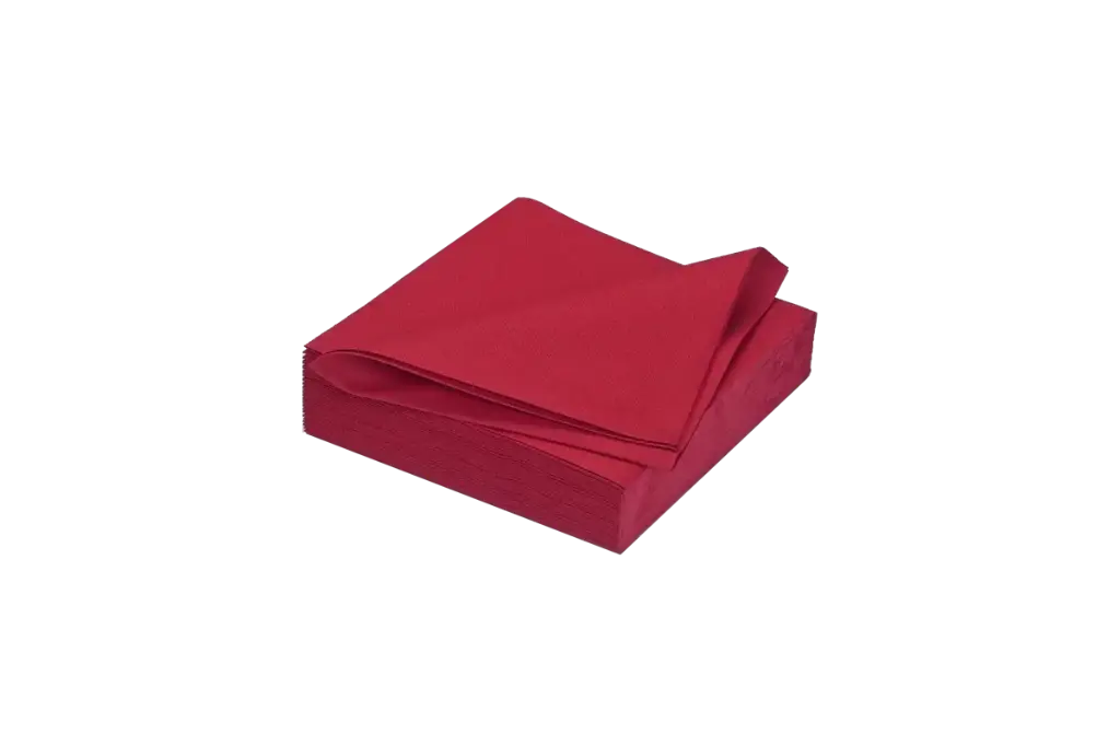 Servetten G010 40x40cm 2L 1/4 rood 2000st
