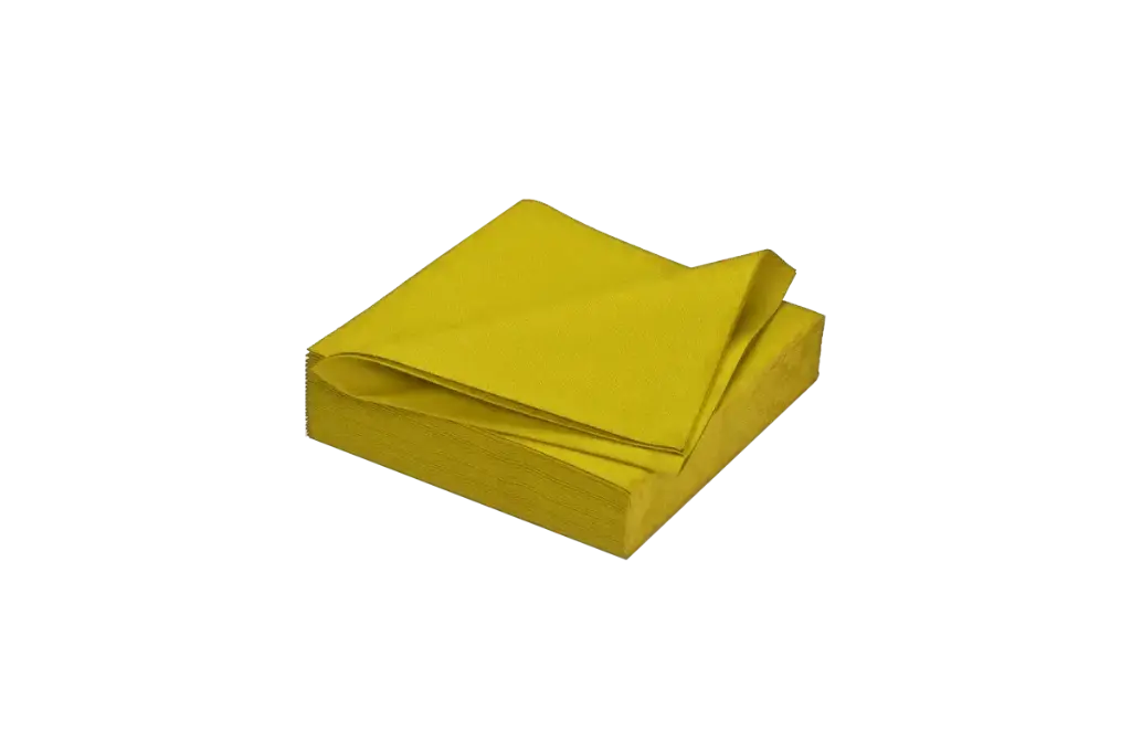 Servetten G012 40x40cm 2L 1/4 geel 2000st
