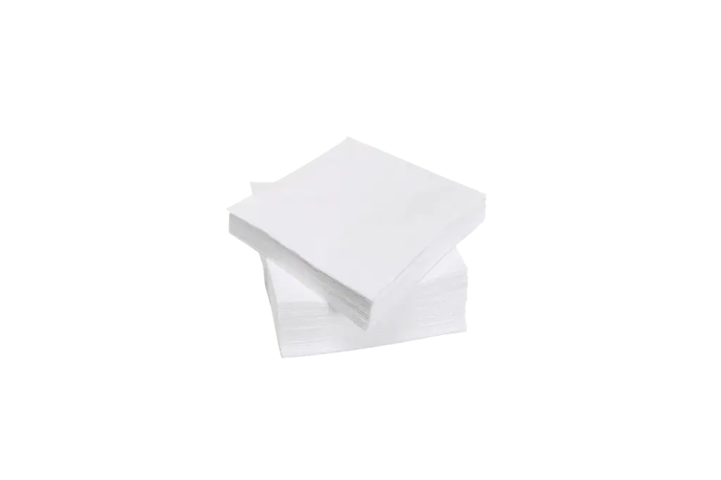 Servetten G401 40x40cm Airlaid 1/4 wit 600st
