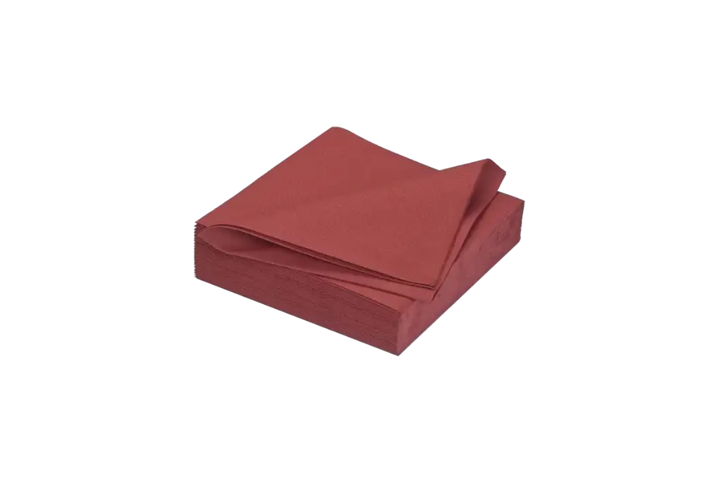Servetten G404 40x40cm Airlaid 1/4 bordeaux 600st