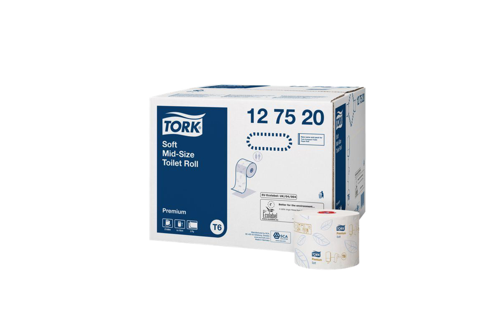 Tork 127520 T6 Premium soft comp. toilet roll 90m 2l 27r