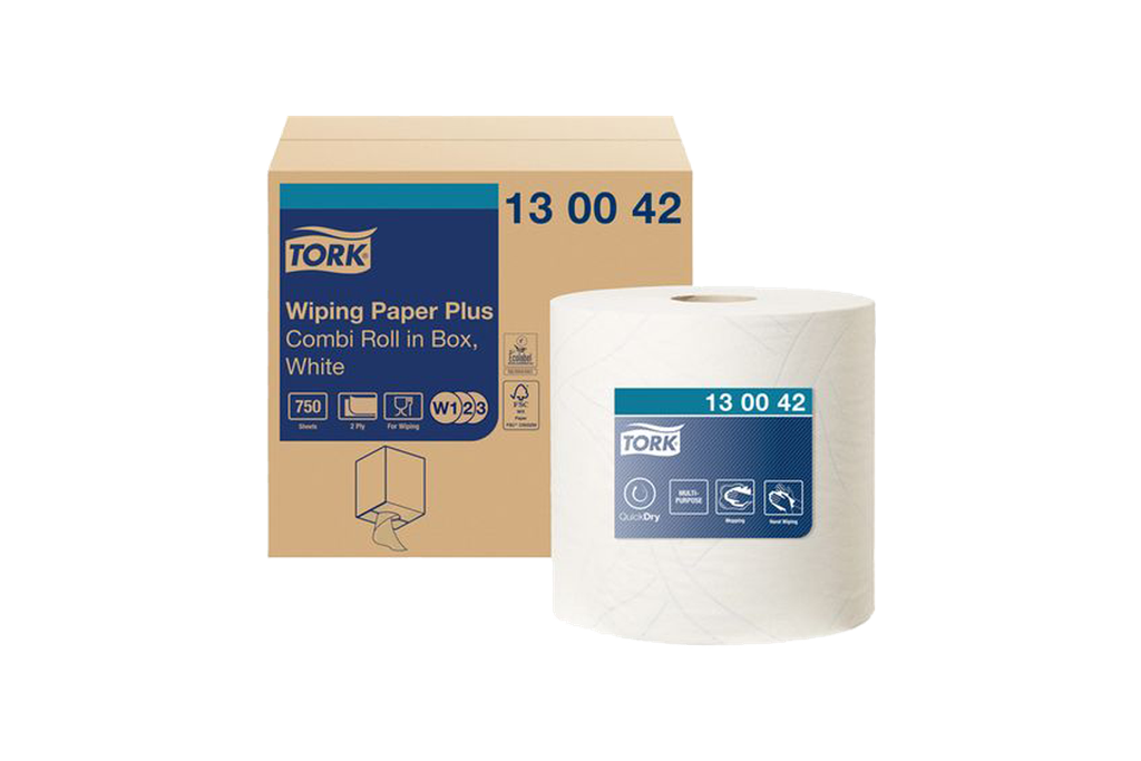 Tork 130042 W1234 Wiping Paper Wit 1R 2L 255mx24cm 750v
