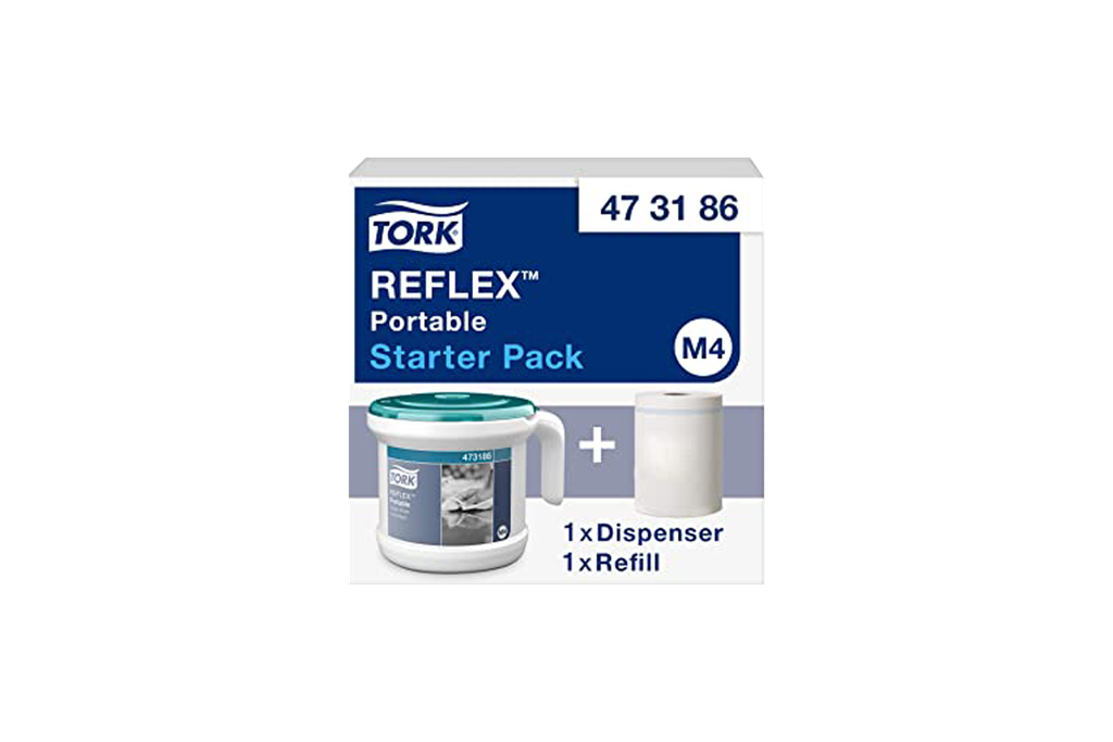 Tork 473186 Reflex Portable Centerfeed Dispenser Starterpack