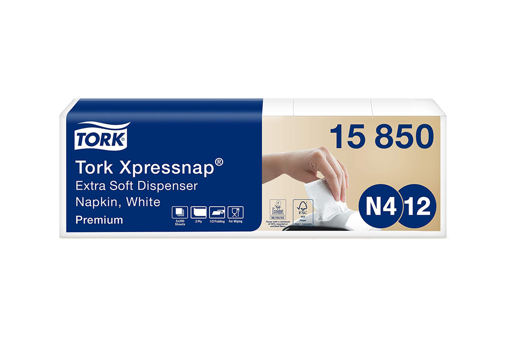Tork 15850 N4 Xpressnap 17x22cm 2L 1/2V wit 8x1000st