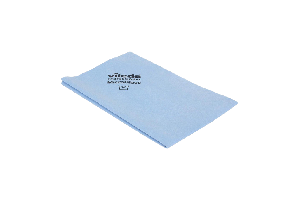 Vileda glazendoek blauw (Microglass) 38x60cm bedrukt