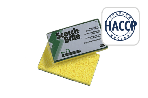 [00252] Scotch-Brite éponge n°74 jaune/vert 91x150x18mm 20pcs