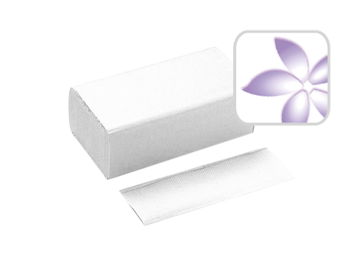 [00525] ZZ-papier (paars) 3600st Wit celstof 2L 25x22cm