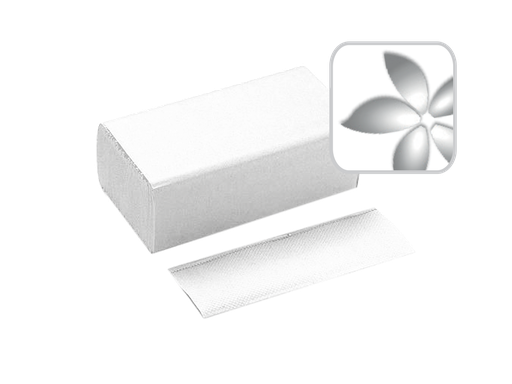 [01943] ZZ-papier (zilver) 3750st Interfolded wit 2L 20,2x24cm 100%Cel 