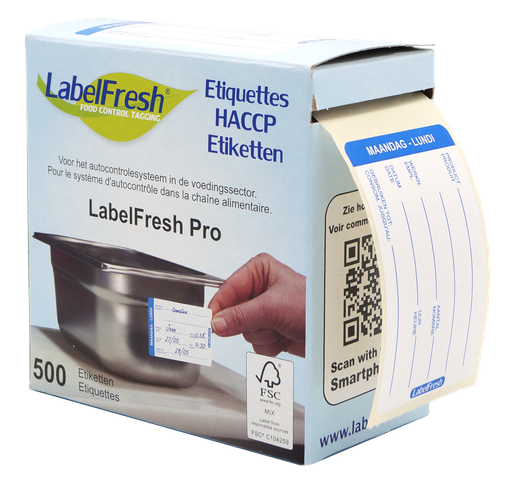 [00196] LabelFresh etiquettes lundi Pro 500 pièces 70x45mm