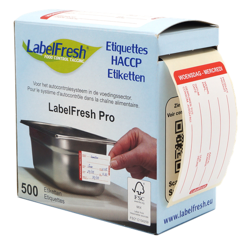 [00198] LabelFresh etiquettes mercredi Pro 500 pièces 70x45mm