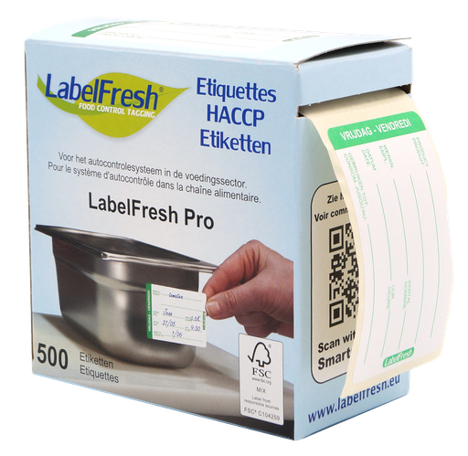 [00200] LabelFresh etiquettes vendredi Pro 500 pièces 70x45mm