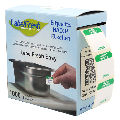 [00475] LabelFresh etiketten vrijdag Easy 1000 stuks 30x25mm