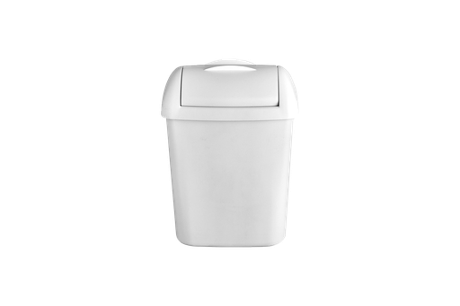 [02190] Distributeur DRD Blanc Poubelle 8 litre avec support mural - 441408