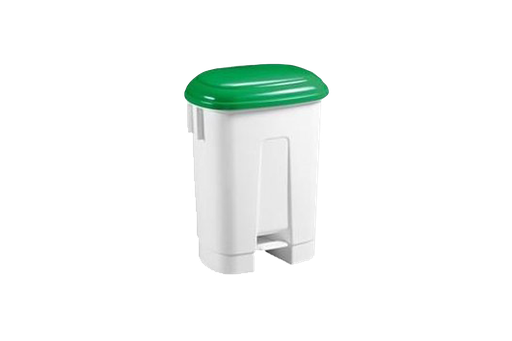 [01547] Poubelle PB-1400 avec pédalle et couvercle VERT 60L